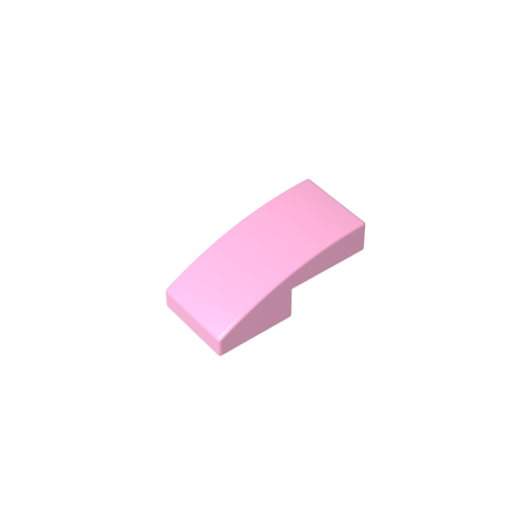 Gobricks,Slope Curved 2 x 1 No Studs [1/2 Bow],11477,17134