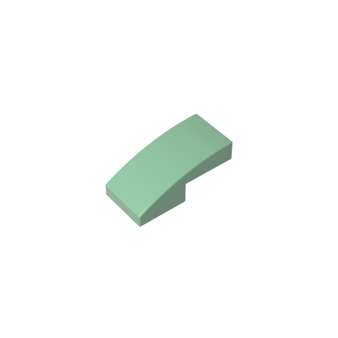 Gobricks,Slope Curved 2 x 1 No Studs [1/2 Bow],11477,17134