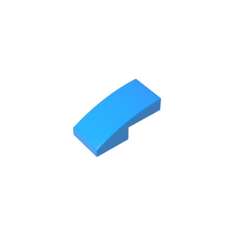 Gobricks,Slope Curved 2 x 1 No Studs [1/2 Bow],11477,17134