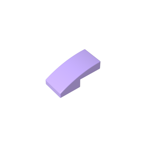 Gobricks,Slope Curved 2 x 1 No Studs [1/2 Bow],11477,17134