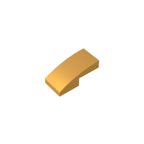 Gobricks,Slope Curved 2 x 1 No Studs [1/2 Bow],11477,17134
