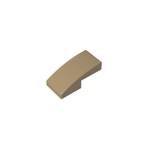 Gobricks,Slope Curved 2 x 1 No Studs [1/2 Bow],11477,17134
