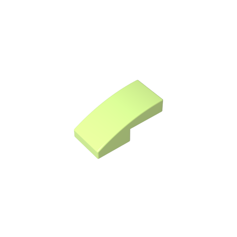 Gobricks,Slope Curved 2 x 1 No Studs [1/2 Bow],11477,17134
