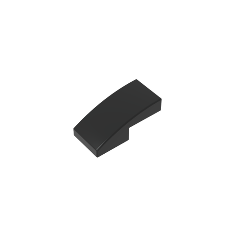 Gobricks,Slope Curved 2 x 1 No Studs [1/2 Bow],11477,17134