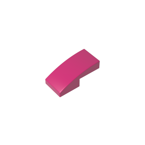 Gobricks,Slope Curved 2 x 1 No Studs [1/2 Bow],11477,17134