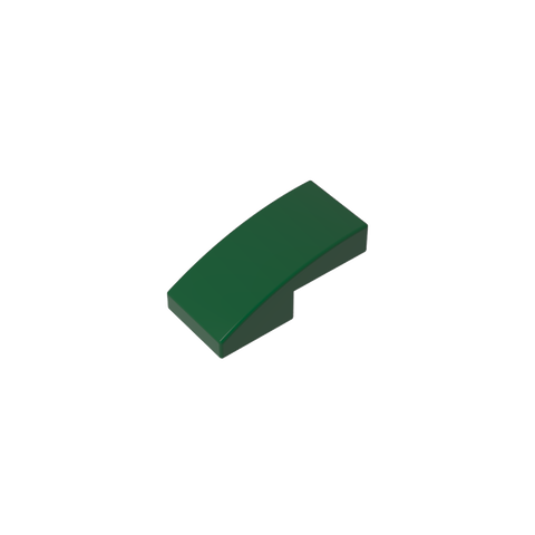 Gobricks,Slope Curved 2 x 1 No Studs [1/2 Bow],11477,17134
