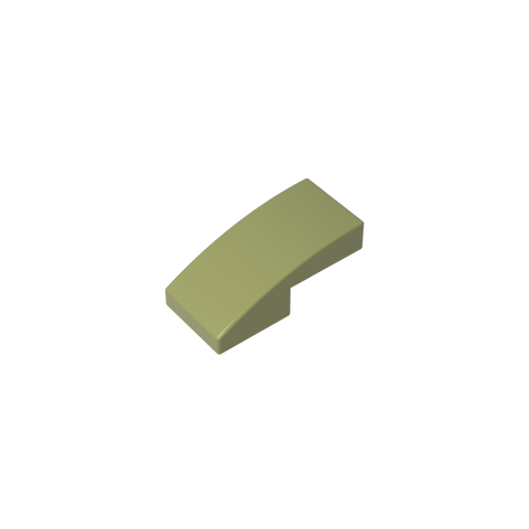 Gobricks,Slope Curved 2 x 1 No Studs [1/2 Bow],11477,17134