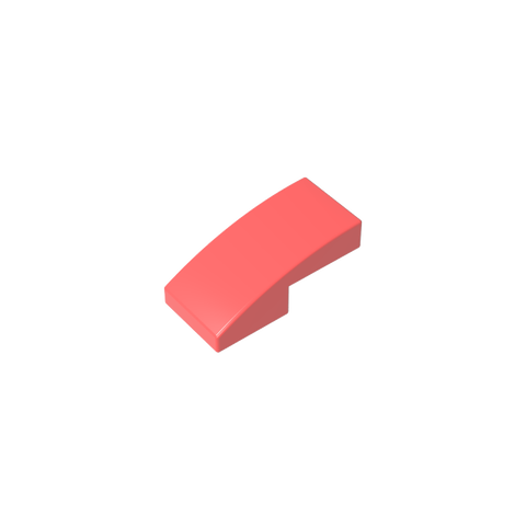 Gobricks,Slope Curved 2 x 1 No Studs [1/2 Bow],11477,17134