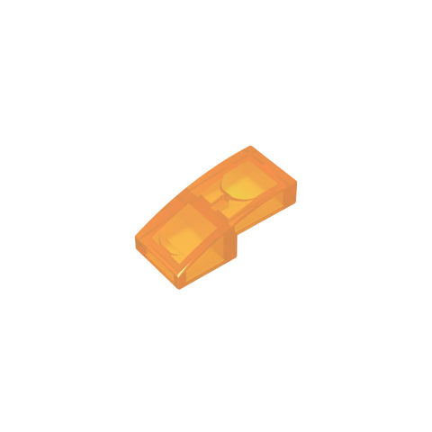 Gobricks,Slope Curved 2 x 1 No Studs [1/2 Bow],11477,17134