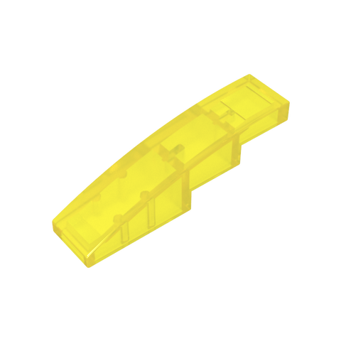 Gobricks,Slope Curved 4 x 1 No Studs [Stud Holder with Asymmetric Ridges],61678,11153,63971