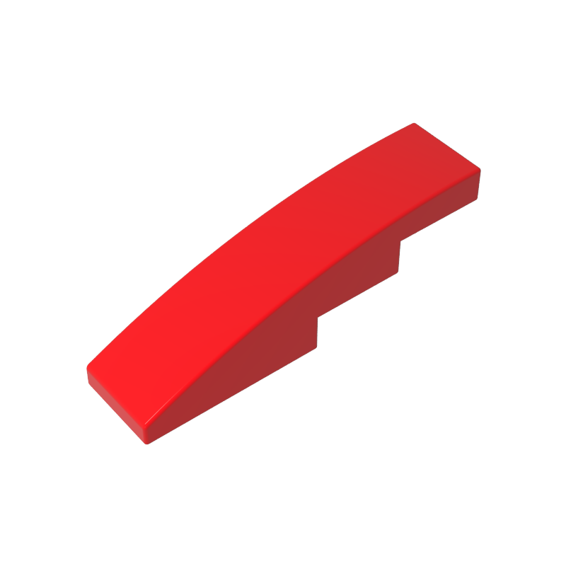 Gobricks,Slope Curved 4 x 1 No Studs [Stud Holder with Asymmetric Ridges],61678,11153,63971