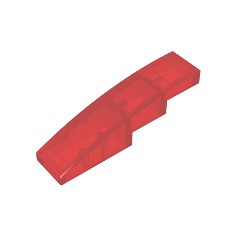 Gobricks,Slope Curved 4 x 1 No Studs [Stud Holder with Asymmetric Ridges],61678,11153,63971