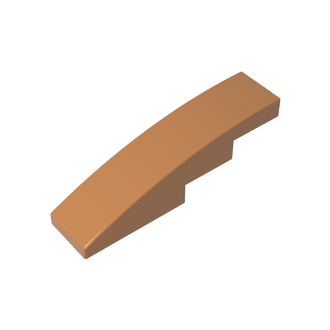 Gobricks,Slope Curved 4 x 1 No Studs [Stud Holder with Asymmetric Ridges],61678,11153,63971