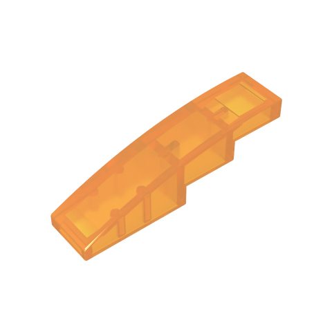 Gobricks,Slope Curved 4 x 1 No Studs [Stud Holder with Asymmetric Ridges],61678,11153,63971