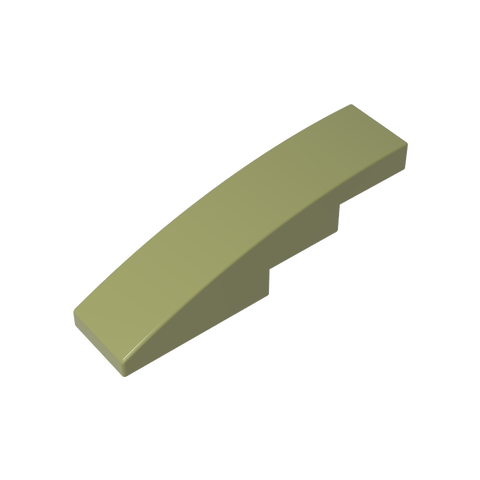 Gobricks,Slope Curved 4 x 1 No Studs [Stud Holder with Asymmetric Ridges],61678,11153,63971