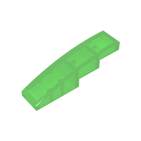 Gobricks,Slope Curved 4 x 1 No Studs [Stud Holder with Asymmetric Ridges],61678,11153,63971
