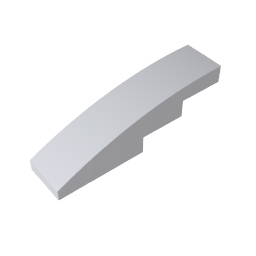 Slope Curved 4 x 1 No Studs [Stud Holder with Asymmetric Ridges] ,11153