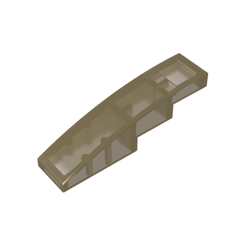 Gobricks,Slope Curved 4 x 1 No Studs [Stud Holder with Asymmetric Ridges],61678,11153,63971