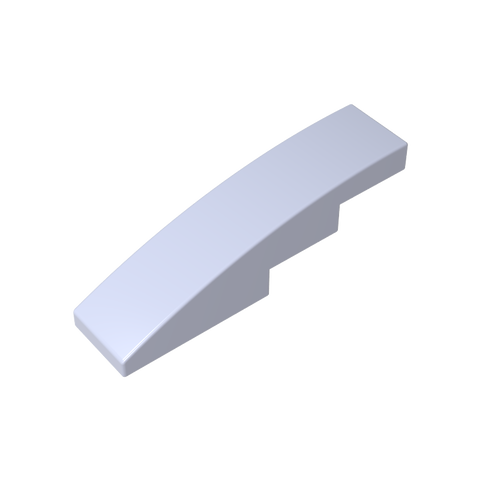 Gobricks,Slope Curved 4 x 1 No Studs [Stud Holder with Asymmetric Ridges],61678,11153,63971