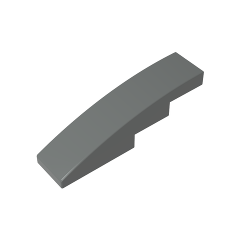 Gobricks,Slope Curved 4 x 1 No Studs [Stud Holder with Asymmetric Ridges],61678,11153,63971