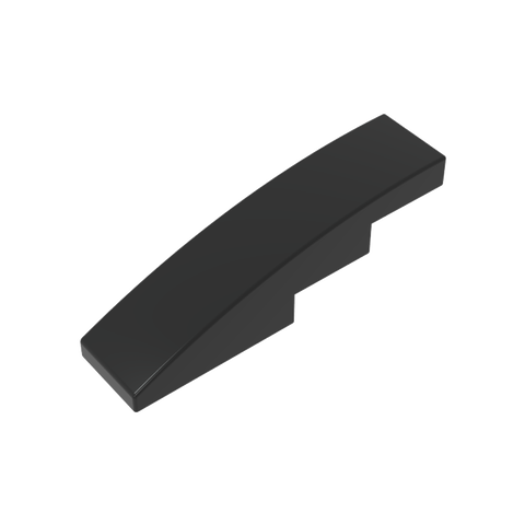 Gobricks,Slope Curved 4 x 1 No Studs [Stud Holder with Asymmetric Ridges],61678,11153,63971