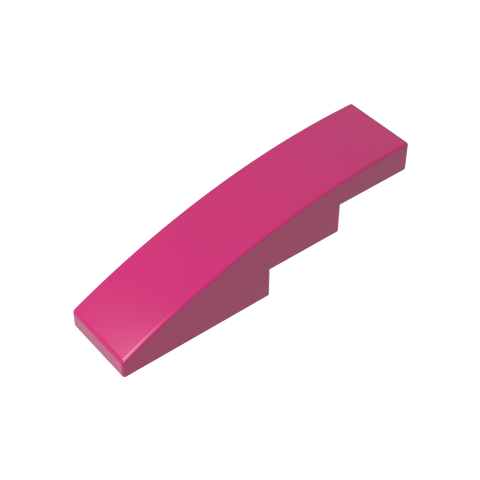 Gobricks,Slope Curved 4 x 1 No Studs [Stud Holder with Asymmetric Ridges],61678,11153,63971