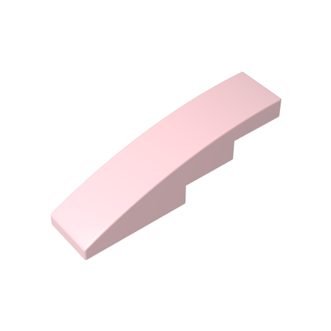 Gobricks,Slope Curved 4 x 1 No Studs [Stud Holder with Asymmetric Ridges],61678,11153,63971