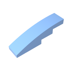 Gobricks ,Slope Curved 4 x 1 No Studs [Stud Holder with Asymmetric ...