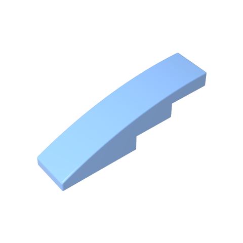 Gobricks,Slope Curved 4 x 1 No Studs [Stud Holder with Asymmetric Ridges],61678,11153,63971