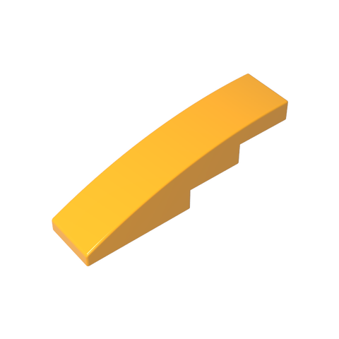 Gobricks,Slope Curved 4 x 1 No Studs [Stud Holder with Asymmetric Ridges],61678,11153,63971