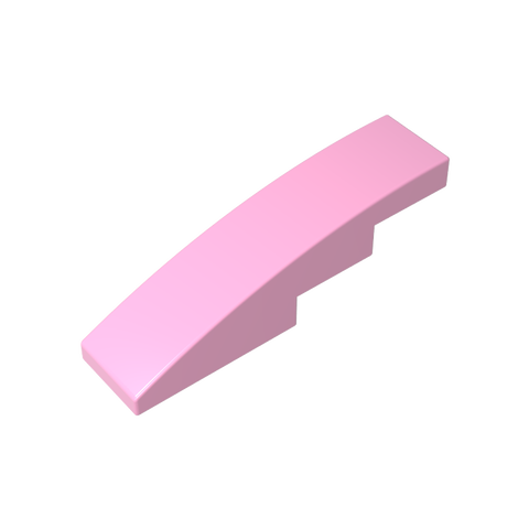 Gobricks,Slope Curved 4 x 1 No Studs [Stud Holder with Asymmetric Ridges],61678,11153,63971