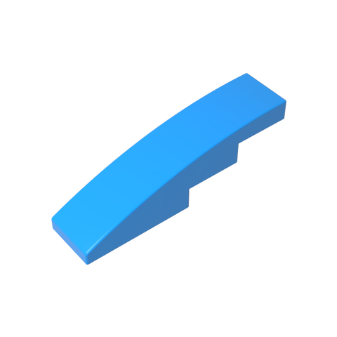 Gobricks,Slope Curved 4 x 1 No Studs [Stud Holder with Asymmetric Ridges],61678,11153,63971