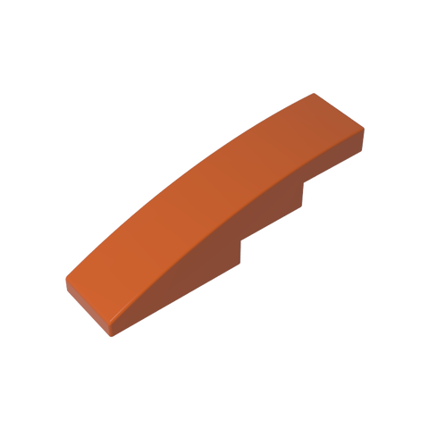 Gobricks,Slope Curved 4 x 1 No Studs [Stud Holder with Asymmetric Ridges],61678,11153,63971