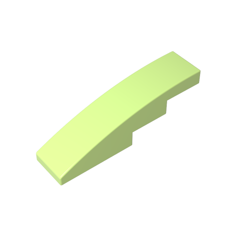 Gobricks,Slope Curved 4 x 1 No Studs [Stud Holder with Asymmetric Ridges],61678,11153,63971