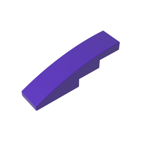 Gobricks,Slope Curved 4 x 1 No Studs [Stud Holder with Asymmetric Ridges],61678,11153,63971