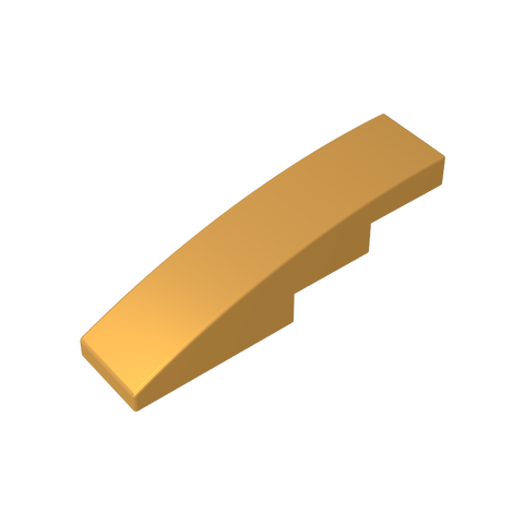 Gobricks,Slope Curved 4 x 1 No Studs [Stud Holder with Asymmetric Ridges],61678,11153,63971