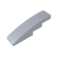 Slope Curved 4 x 1 No Studs [Stud Holder with Asymmetric Ridges] ,11153