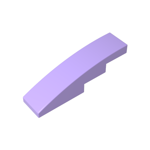 Gobricks,Slope Curved 4 x 1 No Studs [Stud Holder with Asymmetric Ridges],61678,11153,63971