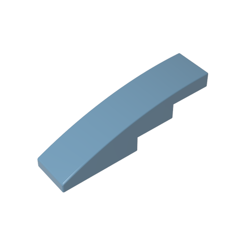 Gobricks,Slope Curved 4 x 1 No Studs [Stud Holder with Asymmetric Ridges],61678,11153,63971