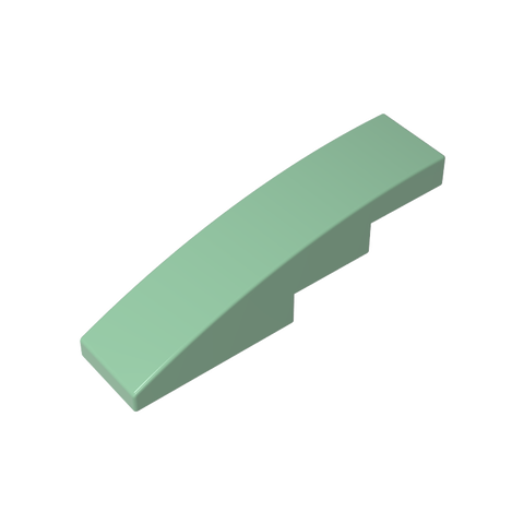 Gobricks,Slope Curved 4 x 1 No Studs [Stud Holder with Asymmetric Ridges],61678,11153,63971