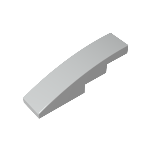 Gobricks,Slope Curved 4 x 1 No Studs [Stud Holder with Asymmetric Ridges],61678,11153,63971