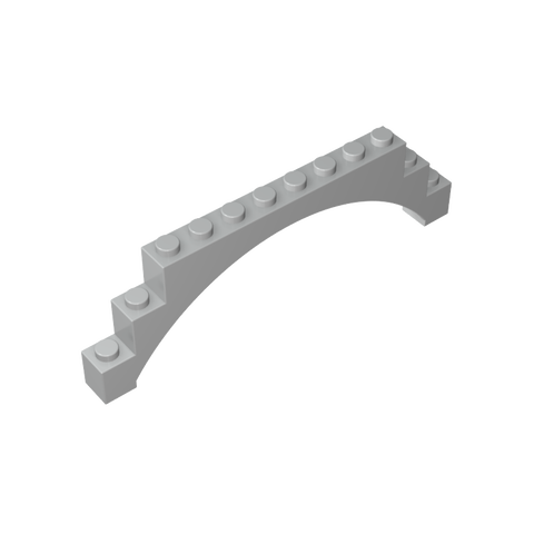 Gobricks,Brick Arch 1 x 12 x 3 Raised Arch with 5 Cross Supports,18838,6108,14707,30938