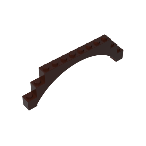 Gobricks,Brick Arch 1 x 12 x 3 Raised Arch with 5 Cross Supports,18838,6108,14707,30938