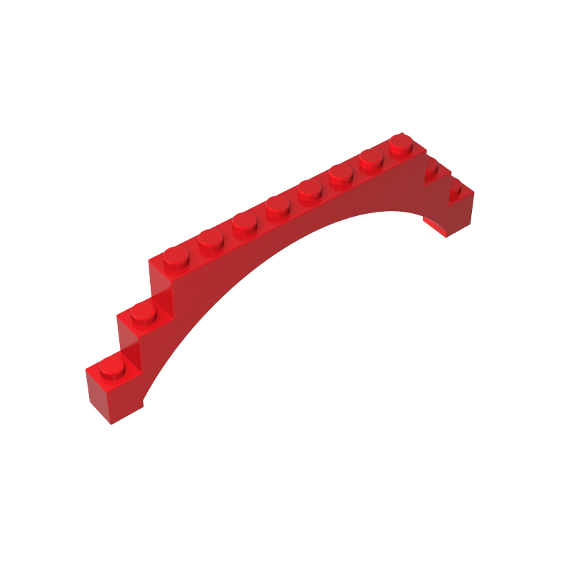 Gobricks,Brick Arch 1 x 12 x 3 Raised Arch with 5 Cross Supports,18838,6108,14707,30938