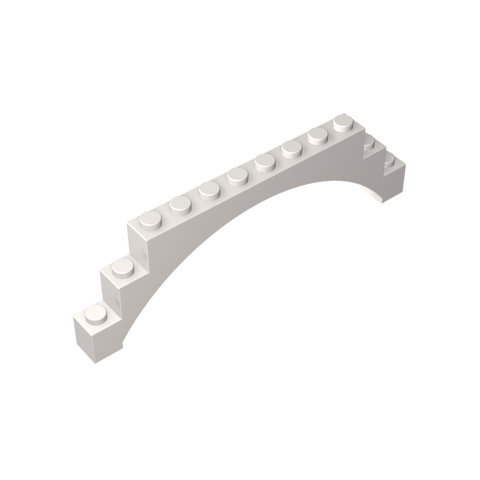 Gobricks,Brick Arch 1 x 12 x 3 Raised Arch with 5 Cross Supports,18838,6108,14707,30938
