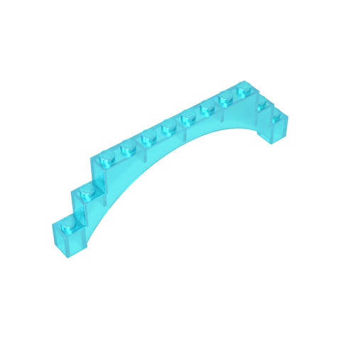 Gobricks,Brick Arch 1 x 12 x 3 Raised Arch with 5 Cross Supports,18838,6108,14707,30938