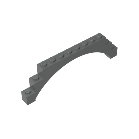 Gobricks,Brick Arch 1 x 12 x 3 Raised Arch with 5 Cross Supports,18838,6108,14707,30938