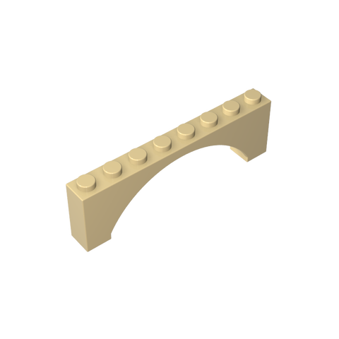 Gobricks,Brick Arch 1 x 8 x 2 Raised,16577,3308,40296