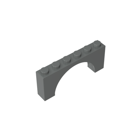 Gobricks,Brick Arch 1 x 6 x 2 - Thin Top without Reinforced Underside [New Version],15254,12939,3307