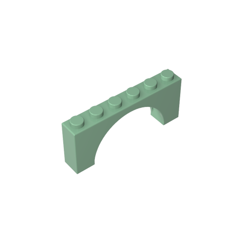 Gobricks,Brick Arch 1 x 6 x 2 - Thin Top without Reinforced Underside [New Version],15254,12939,3307